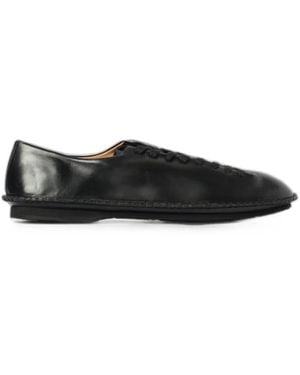 Premiata Lace-Up Leather Sneakers - Black