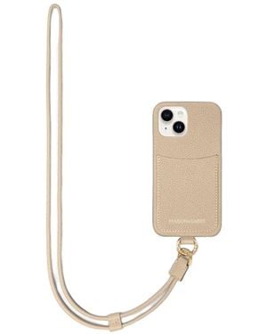 Maison De Sabre Sling Leather Iphone 14 Phone Case - White