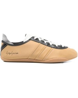 Y-3 Striped Lace-Up Sneakers - Natural