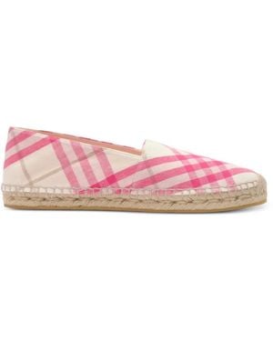 Burberry Check Mews Falt Espadrilles​ - Pink