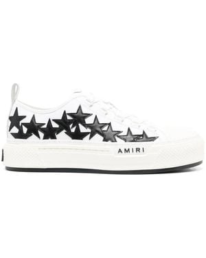 Amiri Stars Court Canvas Trainers - White