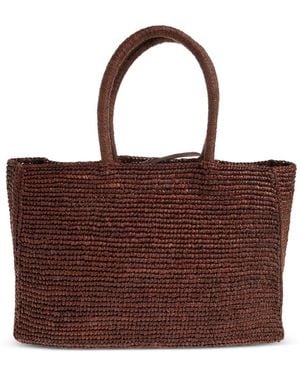LIE STUDIO Small Charlotte Woven Tote Bag - Brown