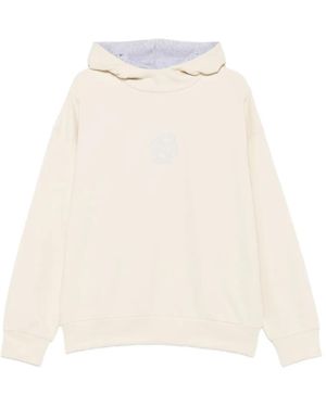 BOSS Floral-Embroidered Hoodie - White