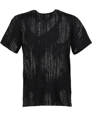 Chio Camiseta Ro Allover Ss Con Cuello Redondo - Negro
