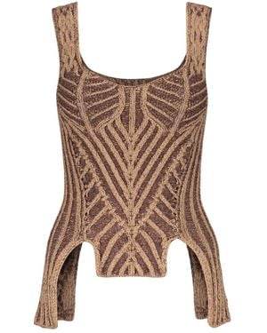 PAOLINA RUSSO Gestricktes Oberteil - Braun