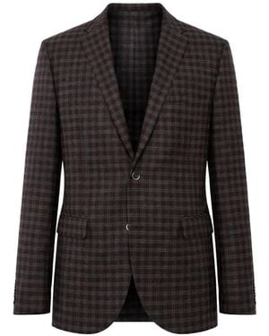 Corneliani Cc Collection Check-Pattern Blazer - Black