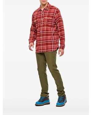 Levi's Buttoned-Cuff Plaid-Pattern Shirt - Red