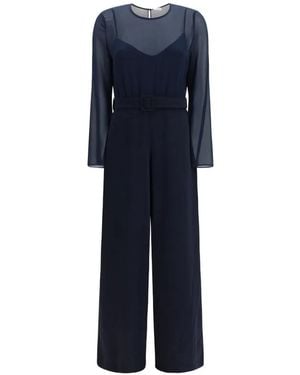 P.A.R.O.S.H. Jumpsuit mit Gürtel - Blau