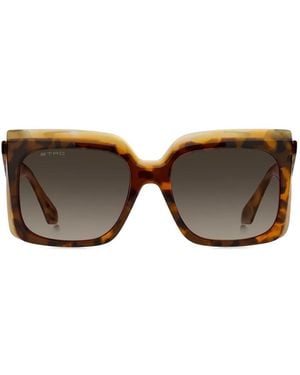Etro Occhiali Da Sole Geometrici - Marrone