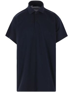 Balenciaga Polohemd Mit Stickerei - Blau
