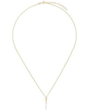 True Rocks Two Tone Knife Necklace - White