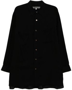 Yohji Yamamoto ダブルカラー シャツ - ブラック