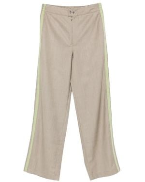 6397 Pantalones Con Rayas Laterales - Blanco