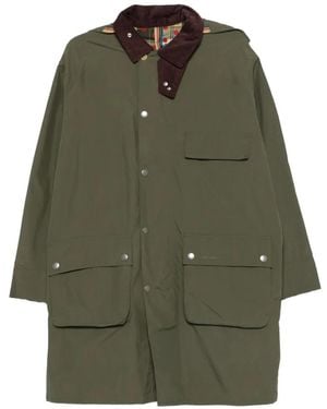 Barbour X Paul Smith Corduroy Collar Coat - Green