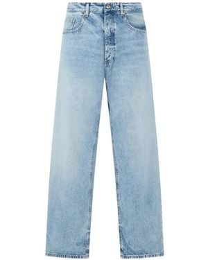 ICON DENIM Will Acid-Wash Wide-Leg Jeans - Blue