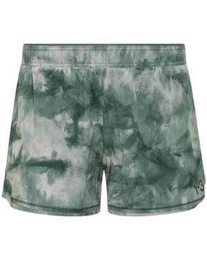 Y-3 Aop Running Shorts - Green
