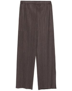 Pleats Please Issey Miyake Pleated Trousers - Grey