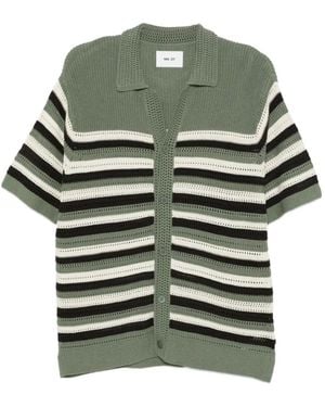 NN07 Lars Striped Shirt - Green
