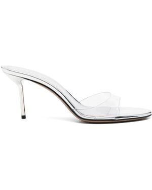 Paris Texas Lidia Transparent-Strap Metallic-Effect Sandals - White
