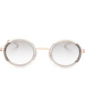 Mykita Pearl Round-Frame Sunglasses - White