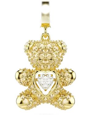 Swarovski Idyllia Crystal-Embellished Teddy-Bear Charm - Metallic