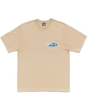 Stussy Graphic-Print Cotton T-Shirt - Natural