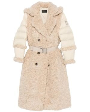 Rudsak Noelle Faux-Fur-Panelled Quilted Coat - Natural