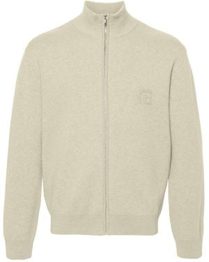 Nanushka Merinocardigan Mit Reißverschluss - Weiß