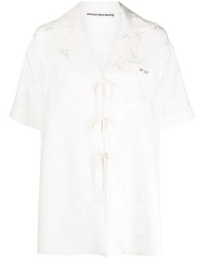 Alexander Wang Jacquard Pajama-Style Shirt - White