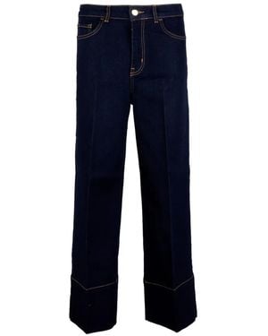 Marella Turn-Up Cuff Jeans - Blue