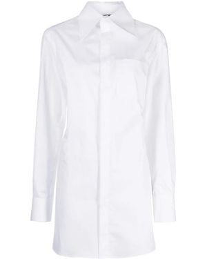 Woera Lace-Up Poplin Shirt - White