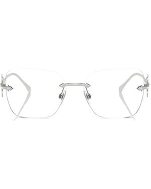 Ralph Lauren Butterfly-Frame Rimless Glasses - White