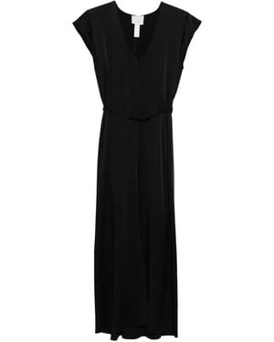 forte_forte Satin Midi Dress - Black