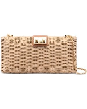 Rodo Chain Clutch Bag - Natural