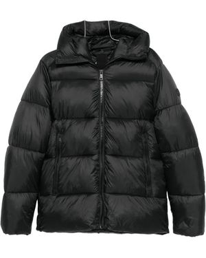 SERGIO MORETTI FIRENZE Logo-Patch Padded Jacket - Black