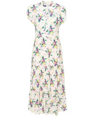 Zadig & Voltaire Razy Floral-Print Midi Dress - White