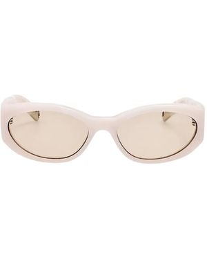 Jacquemus Ovalo Oval-Frame Sunglasses - Natural