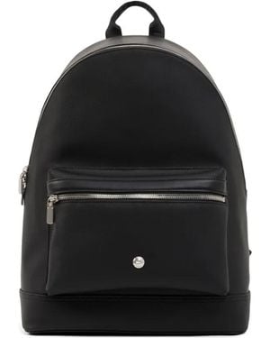 Lacoste Logo-Plaque Zip-Fastening Backpack - Black