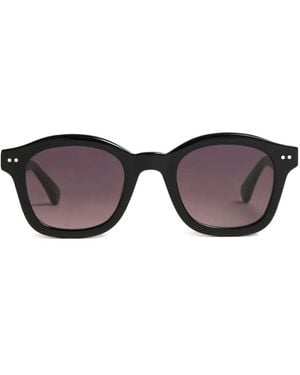 PETER AND MAY Crunchy Sonnenbrille Mit Eckigem Gestell - Schwarz