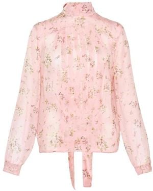 N°21 Pleated Floral-Print Blouse - Pink