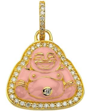 Buddha Mama 20Kt Happy Buddha Pendant Necklace - Pink