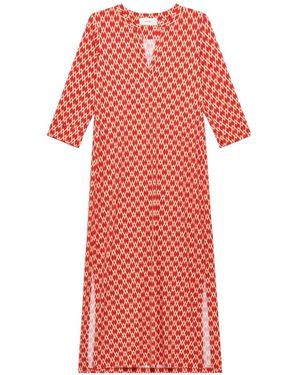 Maliparmi Robe Diamond Glow À Coupe Mi-Longue - Red