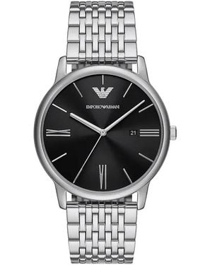 Emporio Armani Three-Hand Date 42Mm - Nero