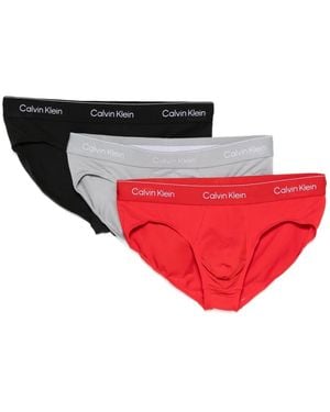 Calvin Klein Logo-Waistband Brifs Set - Red