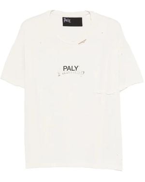 PALY Distressed Logo T-Shirt - White
