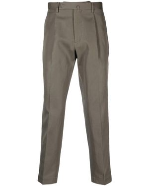 Dell'Oglio Pleat-Detail Cropped Chinos - Grey