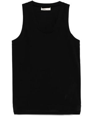 KHAITE Isha Round-Neck Sleeveless Top - Black