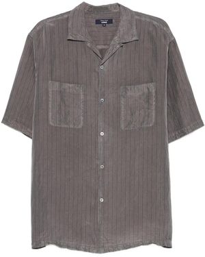 Comme des Garçons Pinstriped Camp-Collar Shirt - Grey
