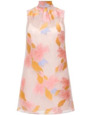 STAUD Albee Floral-Detail Mini Dress - Pink