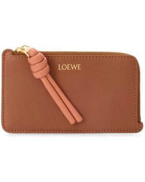 Loewe Pasjeshouder Met Logoprint - Bruin